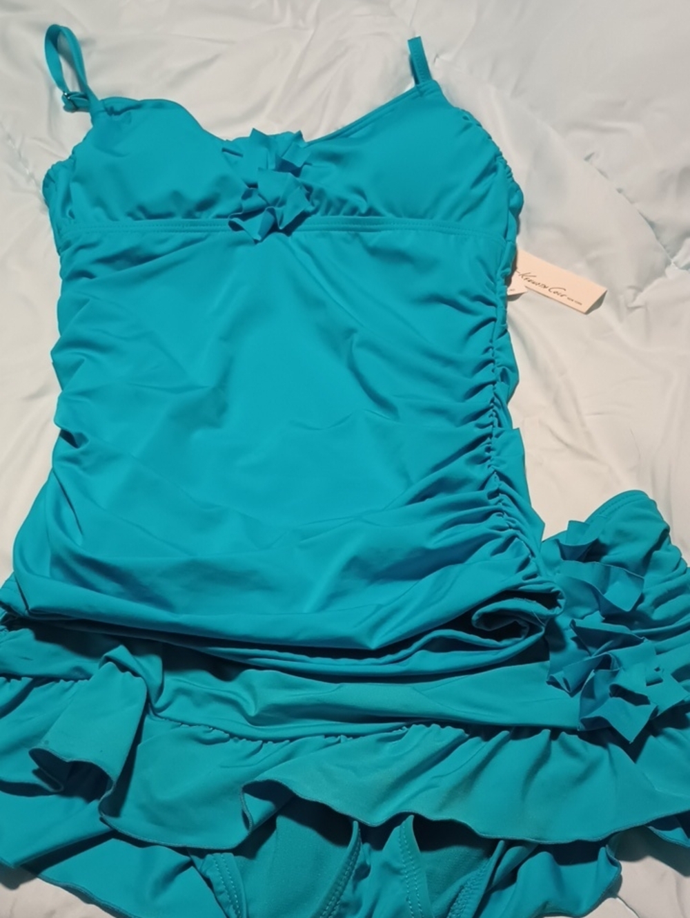 Kenneth Cole New York Teal Adjustable Tankini